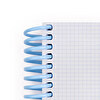 Hojas: Cuadriculadas, Color de espiral: Azul pastel