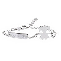 PULSERA PLATA CON PLACA Y NIÑA