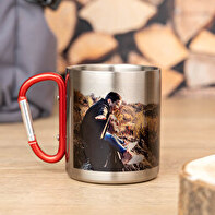 TAZA ACERO CON MOSQUETÓN