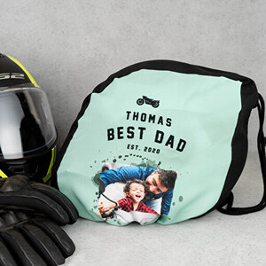 Personalised motorcycle helmet bag