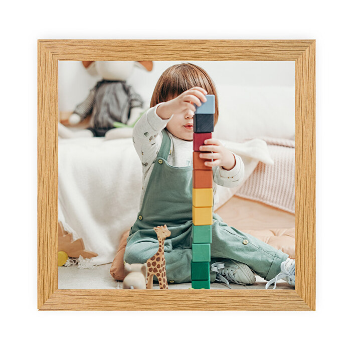 Cuadro con marco de madera 50x50