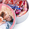Round Tin Box with Sweets and Chocolates