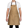 Brown embroidered apron