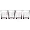 Pack of 4 engraved shot glasses