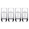 Pack of 4 tall engraved shot glasses