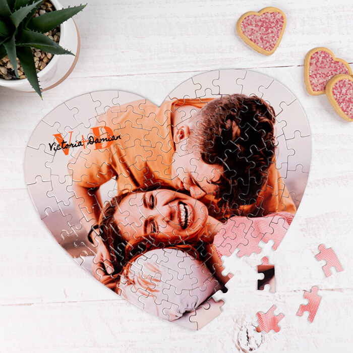 Puzzle cartón corazón