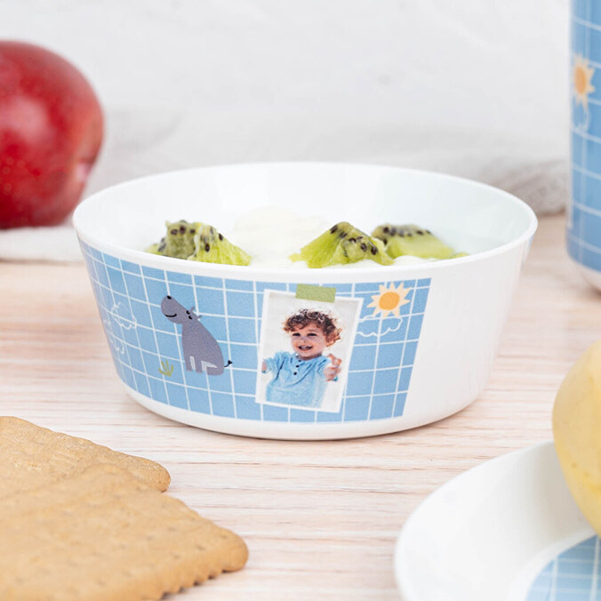 Personalised unbreakable plastic bowl