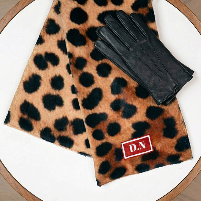 Personalised coral fleece scarf