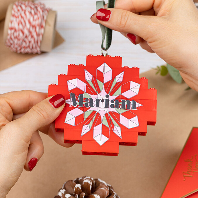 Gepersonaliseerde Kerstbal Blocks