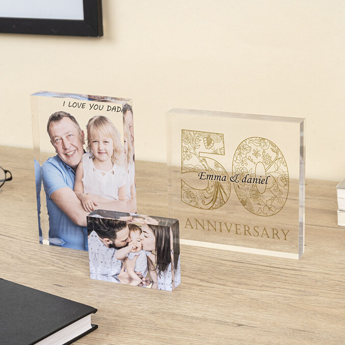 Personalised acrylic photo block