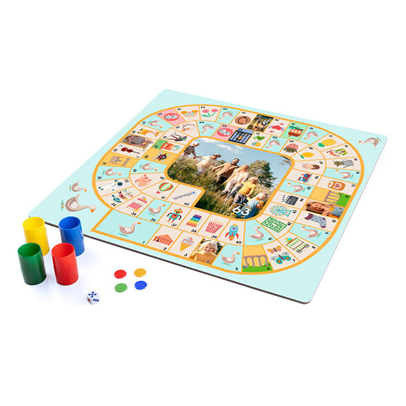 Gänsespiel und Mensch ärgere Dich nicht / Parcheesi mit Foto