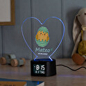 Reloj despertador luminoso personalizado corazón