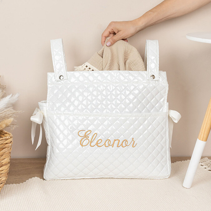 Borsa per passeggino personalizzata con nome ricamato