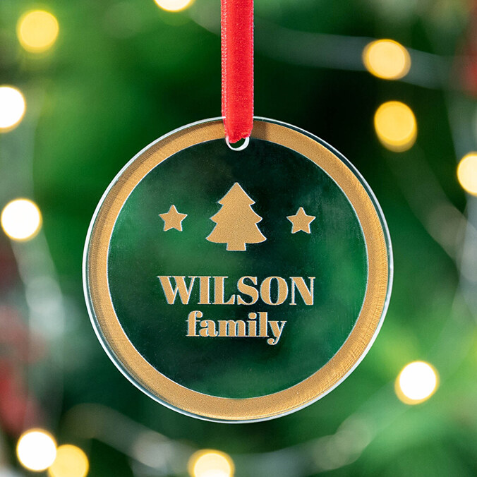 Personalised acrylic Christmas ornaments