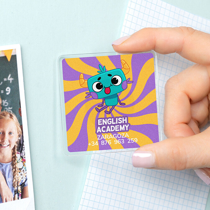 Imán de metacrilato personalizado cuadrado