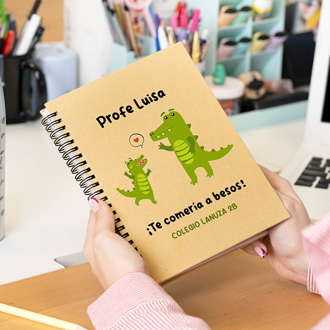 Cuaderno A5 personalizado ecológico de papel reciclado