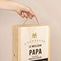 Coffret vin en bois personnalisé double