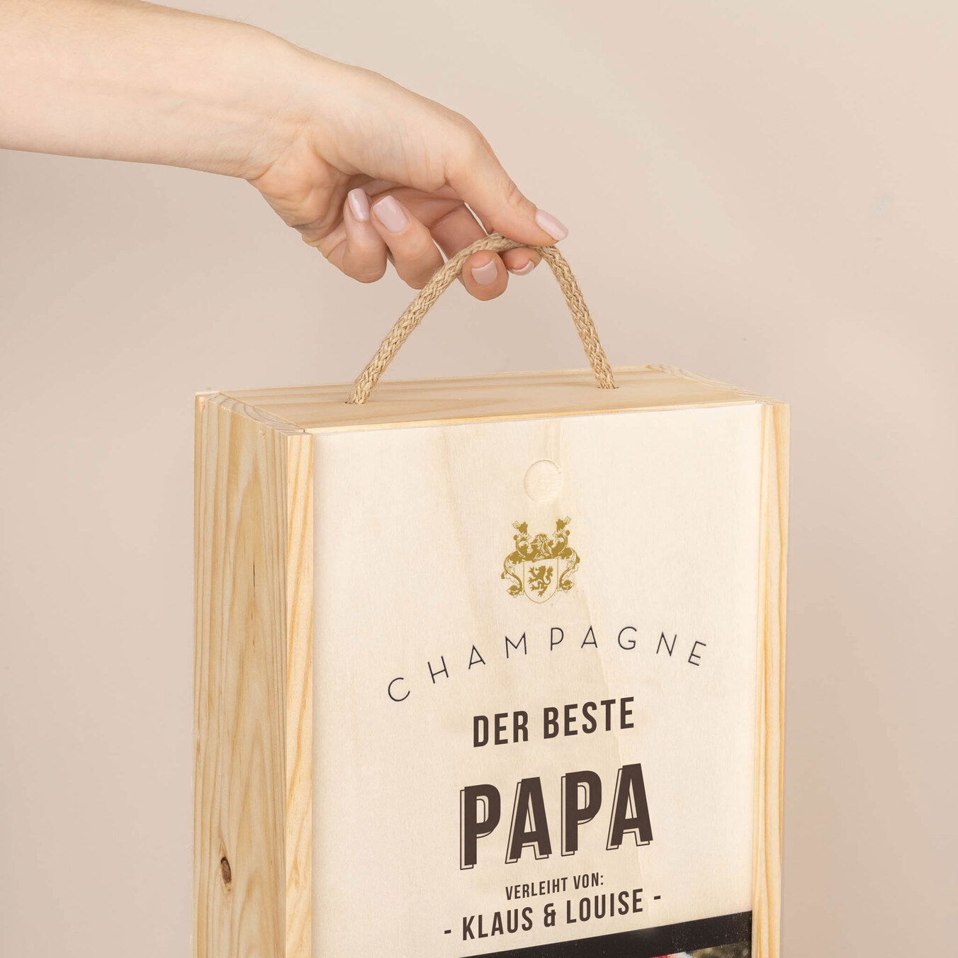 Personalisierte doppelte Weinkiste
