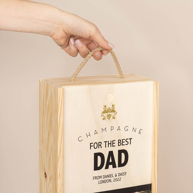 Podwójne personalizowane pudełko na wino