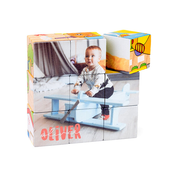 Puzzle Photo En Bois 9 Cubes Personnalise Wanapix