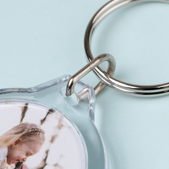 Personalizowany okrągły brelok do kluczy z plexi