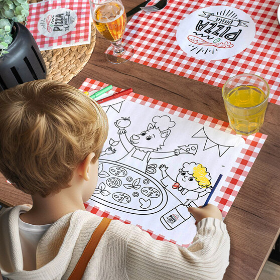 Manteles individuales personalizados de papel