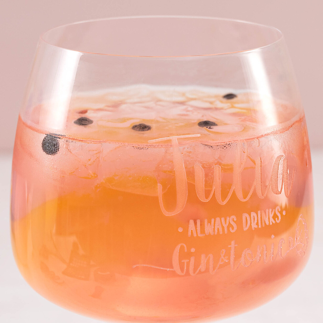 Personalised gin glass