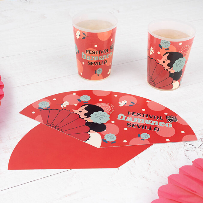 Personalised advertising cardboard hand fan