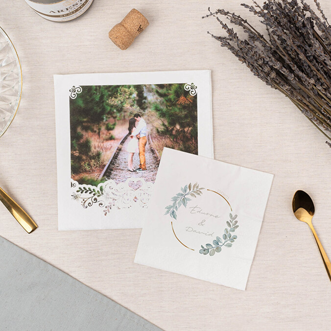 Personalised paper napkins