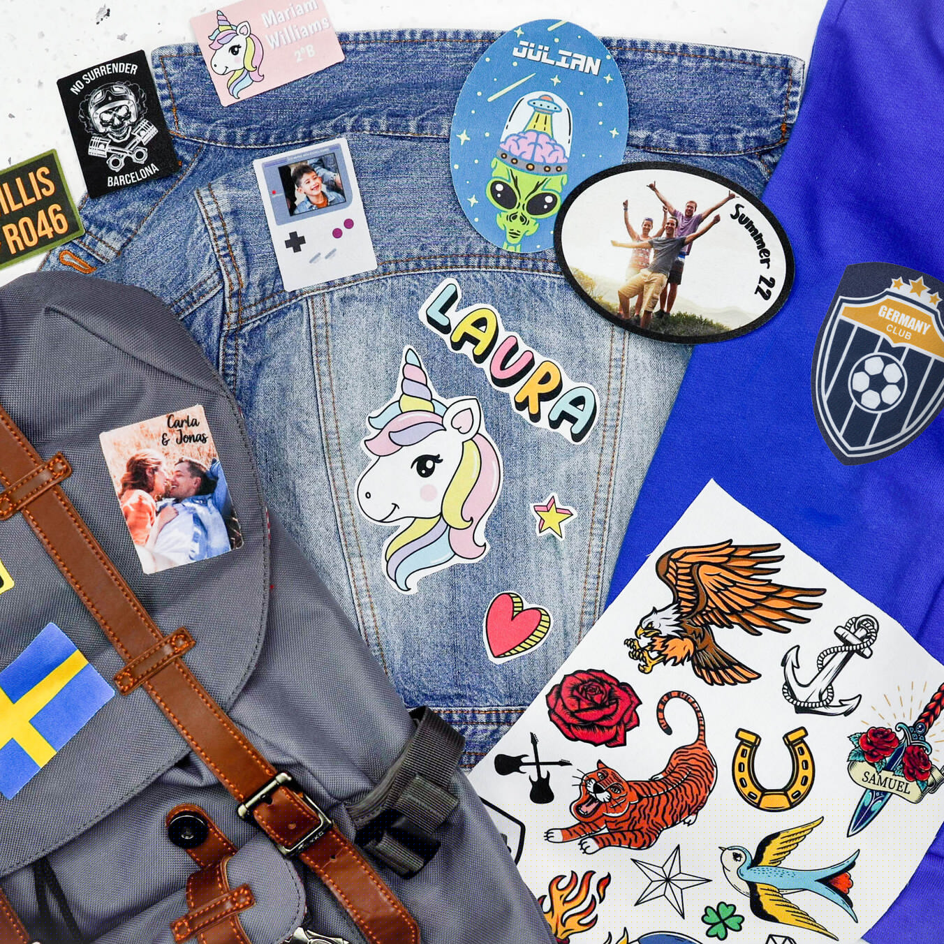 Wapen strijklabel voor kleding 10x7 cm bedrukken