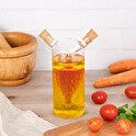 Personalised glass bottle oil and vinegar set