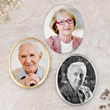 Personalised outdoor ceramic memorial photo tile for headstones