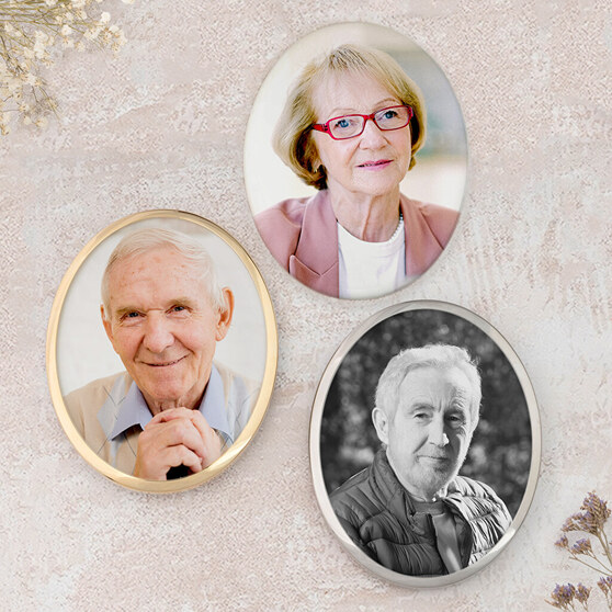 Exemplos de fotoceramicas personalizadas ovaladas