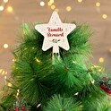 Étoile pour sapin de Noël personnalisée