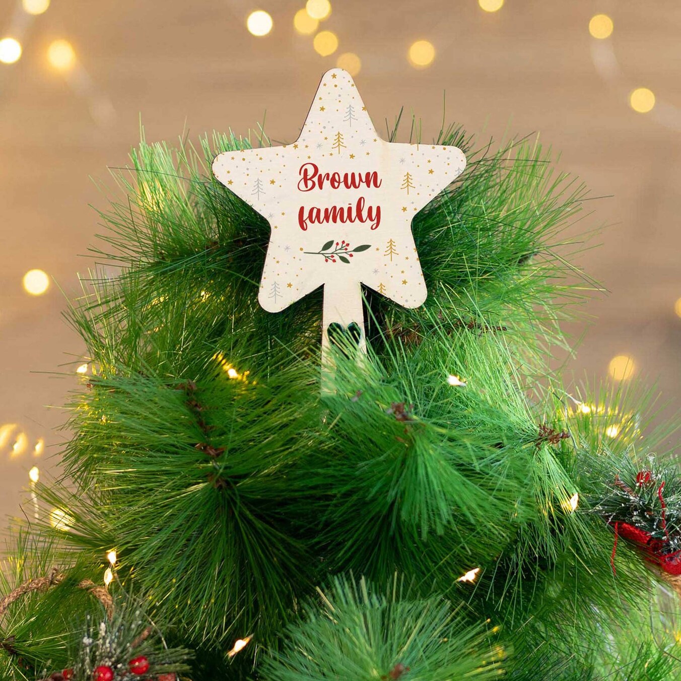 Personalised tree topper