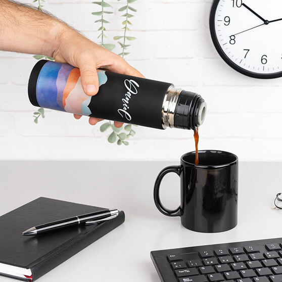 Termos personalizados de doble capa que conservan frío y calor durante horas Termos personalizados de doble capa que conservan frío y calor durante horas