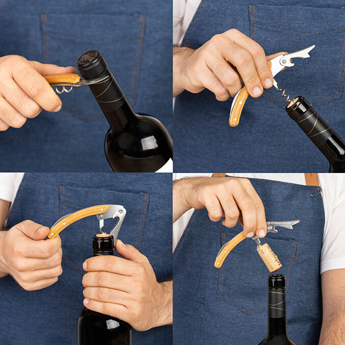 Weinzubehör-Set mit personalisiertem Etui