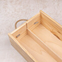 Coffret vin en bois personnalisé double