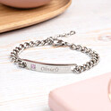 Bracciale a catena inciso per donna