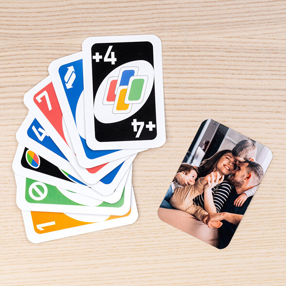 Personligt kortspil "Numero Uno" med billede