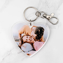 Porte-clés acrylique avec forme de coeur
