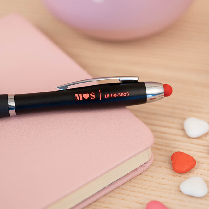 Met LED verlichte gepersonaliseerde pen