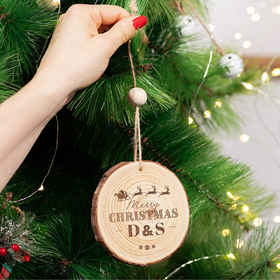 Personalised wooden Christmas decoration