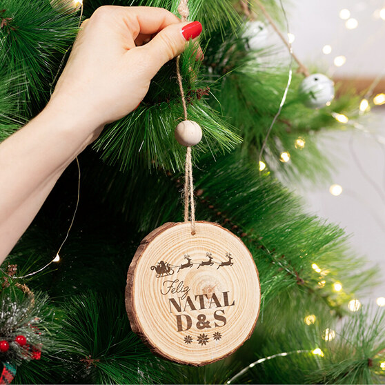 Rodaja de madera personalizada para el árbol de Navidad Rodaja de madera personalizada para el árbol de Navidad