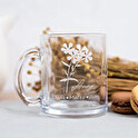 Engraved glass mug