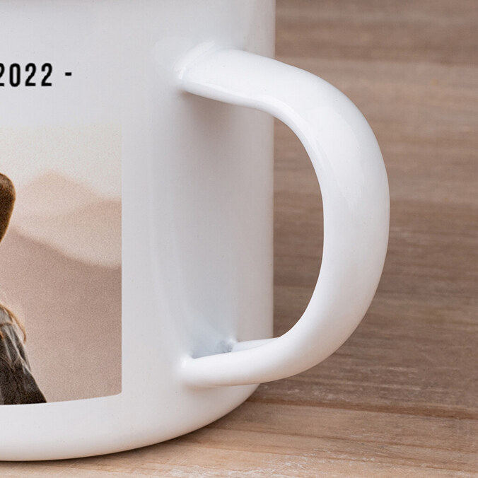 Personalised enamel mug