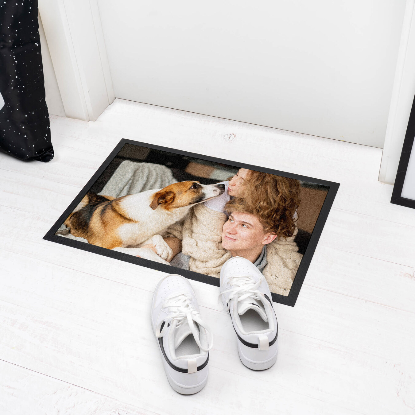 Paillasson en caoutchouc rectangulaire personnalise