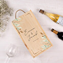 Coffret vin en bois personnalisé double