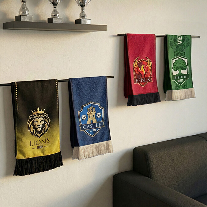 Personalised football scarf