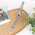 Reloj de pulsera personalizado con malla metálica para mujer
